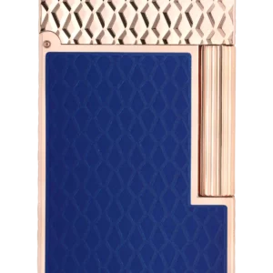Vue de face du briquet S.T. Dupont Ligne 2 Dragon Bleu Roi – Accessoire artistique pour amateur de cigare