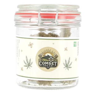 Flacon fleurs de CBD Combet Dream Premium 10g – vue de face – À La Civette Paris
