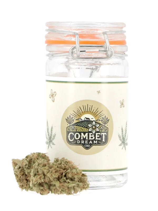 A-La-Civette-CBD-Fleurs-Combet-Dream-Premium-3g-flacon-fleur Fleurs CBD Combet Dream Premium 3g et flacon – À La Civette Paris