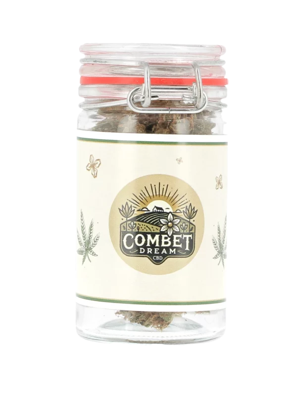 Flacon fleurs de CBD Combet Dream Premium 5g – vue de face – À La Civette Paris