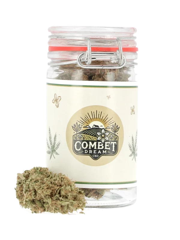 A-La-Civette-CBD-Fleurs-Combet-Dream-Premium-5g-flacon-fleur Fleurs CBD Combet Dream Premium 5g avec flacon – À La Civette Paris