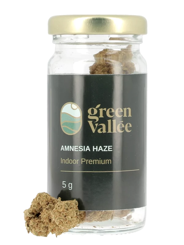 Fleurs de CBD Amnesia Haze 5g et flacon – Green Vallée – À La Civette Paris