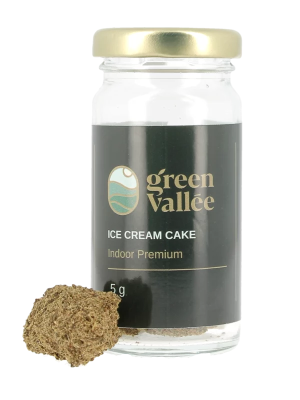 A-La-Civette-CBD-Fleurs-Green-Vallee-Ice-cream-cake-5g-flacon-fleur Fleurs CBD Ice Cream Cake 5g avec flacon – Green Vallée – À La Civette Paris