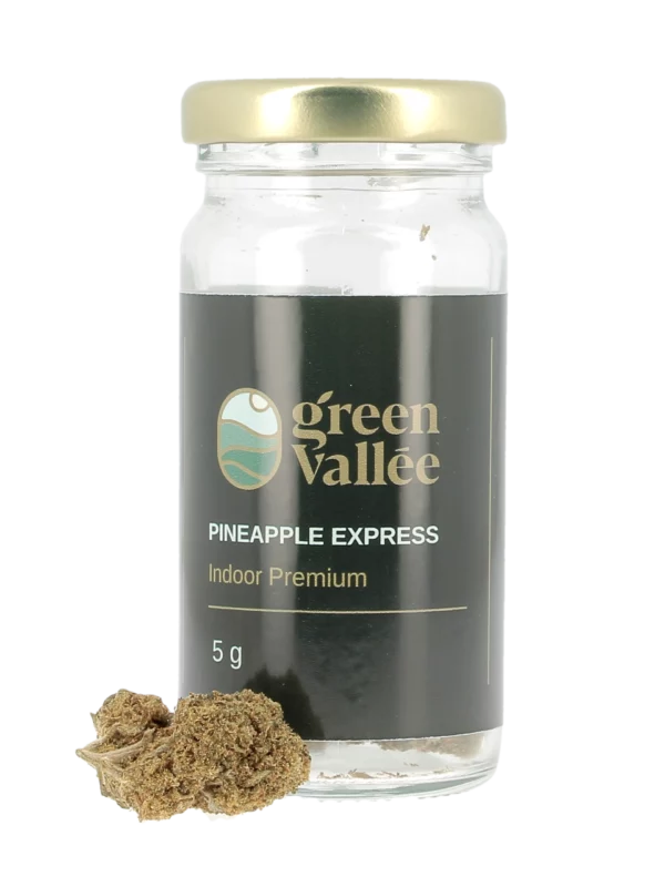 A-La-Civette-CBD-Fleurs-Green-Vallee-Pineapple-express-5g-flacon-fleur Fleurs CBD Pineapple Express 5g avec flacon – Green Vallée – À La Civette Paris