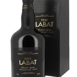 Coffret et bouteille du rhum Père Labat Black Opus 2009 – face – A La Civette
