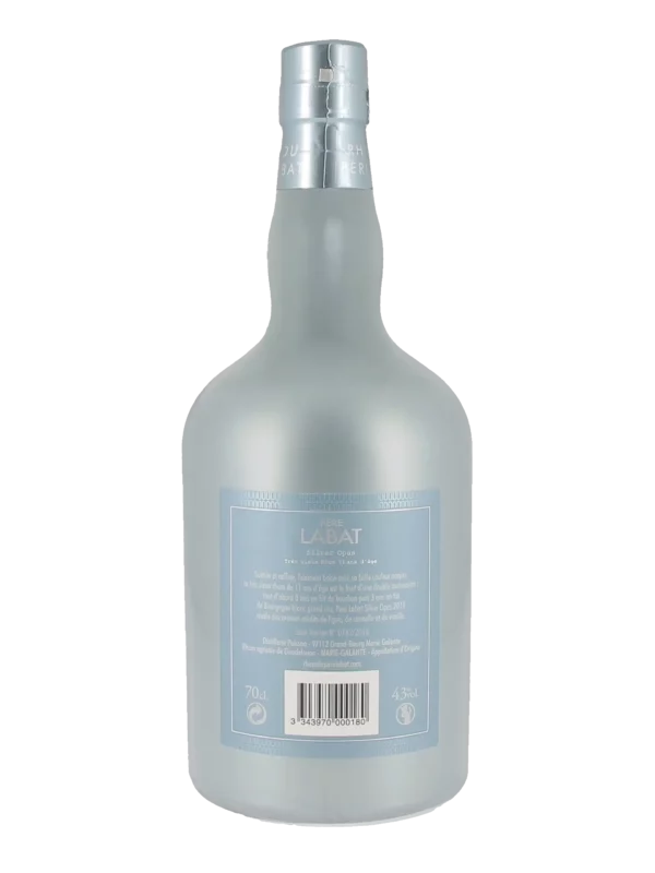 Dos de la bouteille de rhum Père Labat Silver Opus 2011 – A La Civette