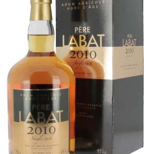 Coffret et bouteille du rhum Père Labat Single Cask 2010 – vue de face – A La Civette