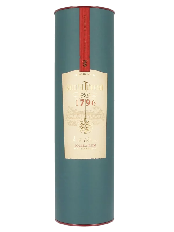 Face du coffret du rhum Santa Teresa 1796 Solera – A La Civette