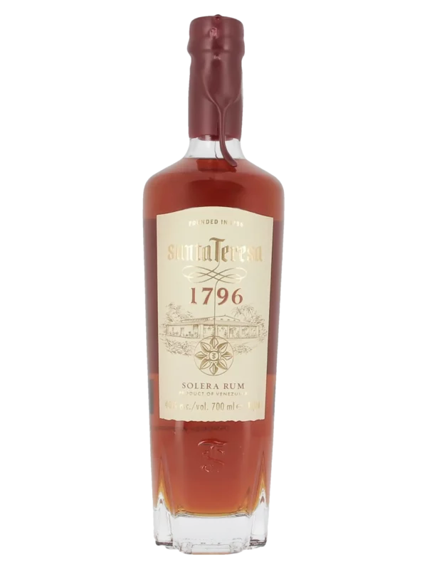 Bouteille de rhum Santa Teresa 1796 Solera Rum vue de face – A La Civette, Paris