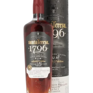 Coffret et bouteille du rhum Santa Teresa 1796 Triple Aged Solera – face – A La Civette