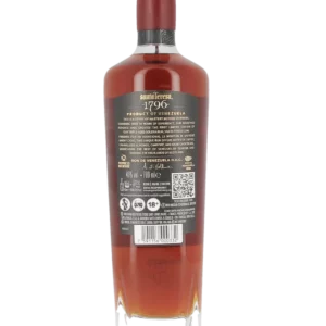 Dos de la bouteille de rhum Santa Teresa 1796 Triple Aged Solera – A La Civette