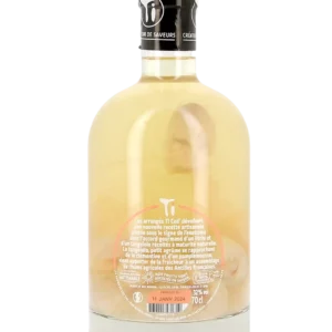 Vue arrière de la bouteille de rhum Ti Ced' Litchi Tangelolo – Rhum arrangé artisanal français