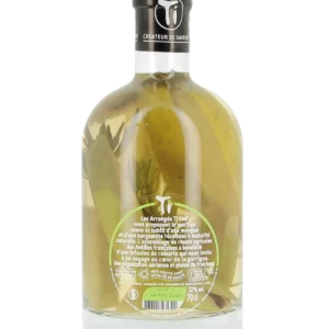 Vue arrière de la bouteille de rhum Ti Ced' Mangue Romarin Bergamote – Rhum arrangé artisanal