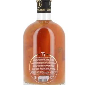 Vue arrière de la bouteille de rhum Ti Ced' Ananas Caramel Beurre Salé – Rhum arrangé artisanal français