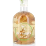 Vue de face de la bouteille de rhum Ti Ced' Pomme Poire Bio – Rhum arrangé bio aux fruits de verger