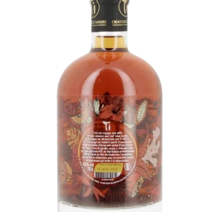 Vue arrière de la bouteille de rhum Ti Ced' Ti Spicy – Rhum arrangé épicé artisanal