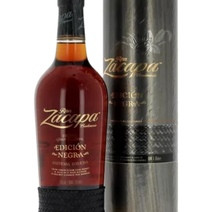Bouteille et coffret du rhum Zacapa Edición Negra – vue de face – A La Civette