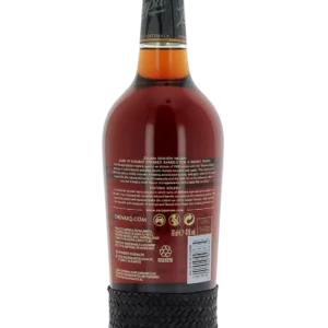 Vue arrière de la bouteille de rhum Zacapa Edición Negra – A La Civette