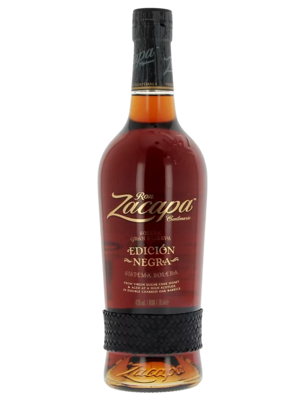 Bouteille de rhum Zacapa Edición Negra vue de face – A La Civette, Paris