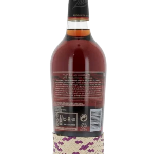 Vue arrière de la bouteille de rhum Zacapa La Armonía 23 ans – A La Civette