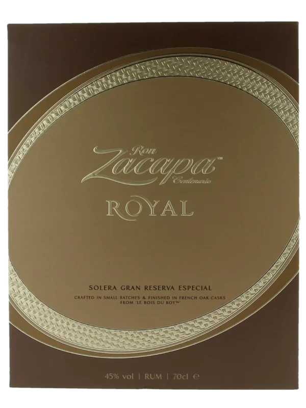 Face du coffret du rhum Zacapa Royal Gran Reserva Especial – A La Civette