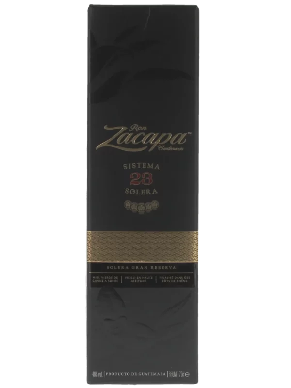 Coffret du rhum Zacapa 23 ans – face – A La Civette