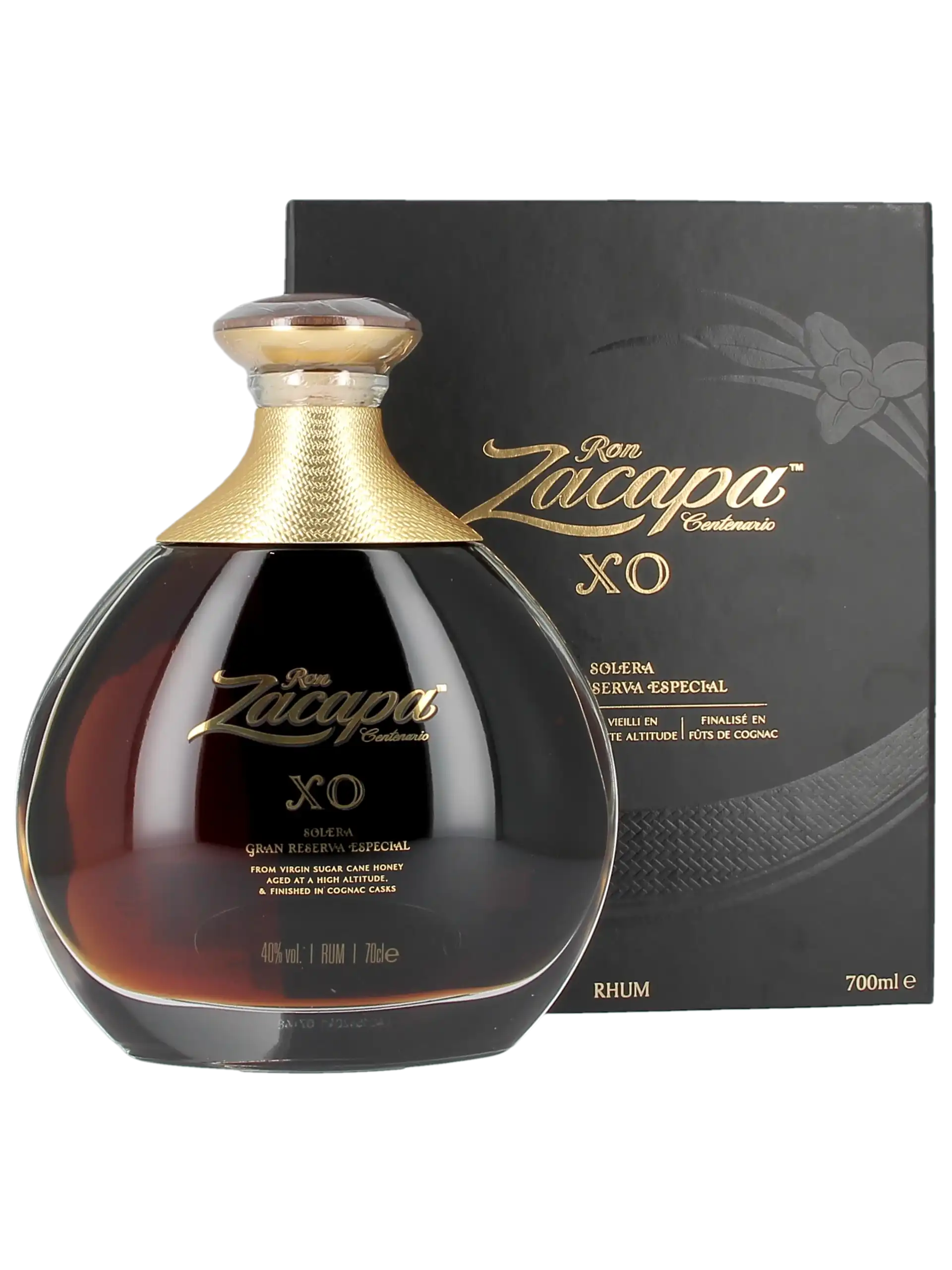 Rhum Zacapa XO avec coffret – présentation de face – A La Civette