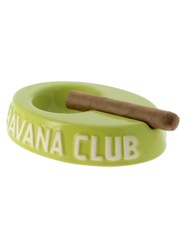 Cendrier Havana Club Egoista vert anis avec cigare – Accessoire premium pour dégustation de cigare