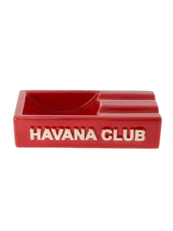 Vue latérale inversée du cendrier Havana Club Rouge Ferrari – Accessoire chic pour amateur de cigare