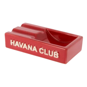 Cendrier Havana Club Rouge Ferrari en vue trois quarts – Accessoire pour cigare au design puissant