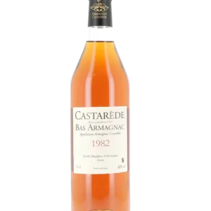 Face de la bouteille d'Armagnac Castarède 1982 vendue par À La Civette Paris