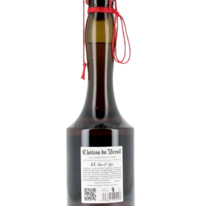 Dos de l’emballage du Calvados Château du Breuil 15 ans vendu chez À La Civette Paris