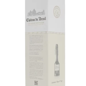Vue arrière de la boîte du Calvados Château du Breuil millésime 2000 en vente chez À La Civette