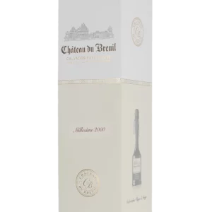 Face avant de la boîte du Calvados Château du Breuil millésime 2000 chez À La Civette