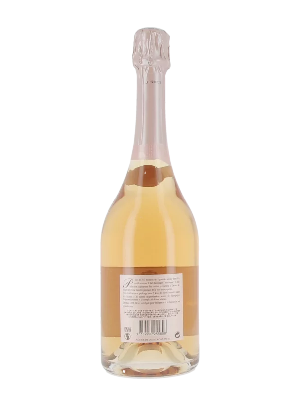 Vue arrière de la bouteille du Champagne Deutz Amour de Deutz Rosé 2013 en vente chez À La Civette