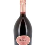 Face avant de la bouteille de Champagne Ruinart Rosé disponible chez À La Civette