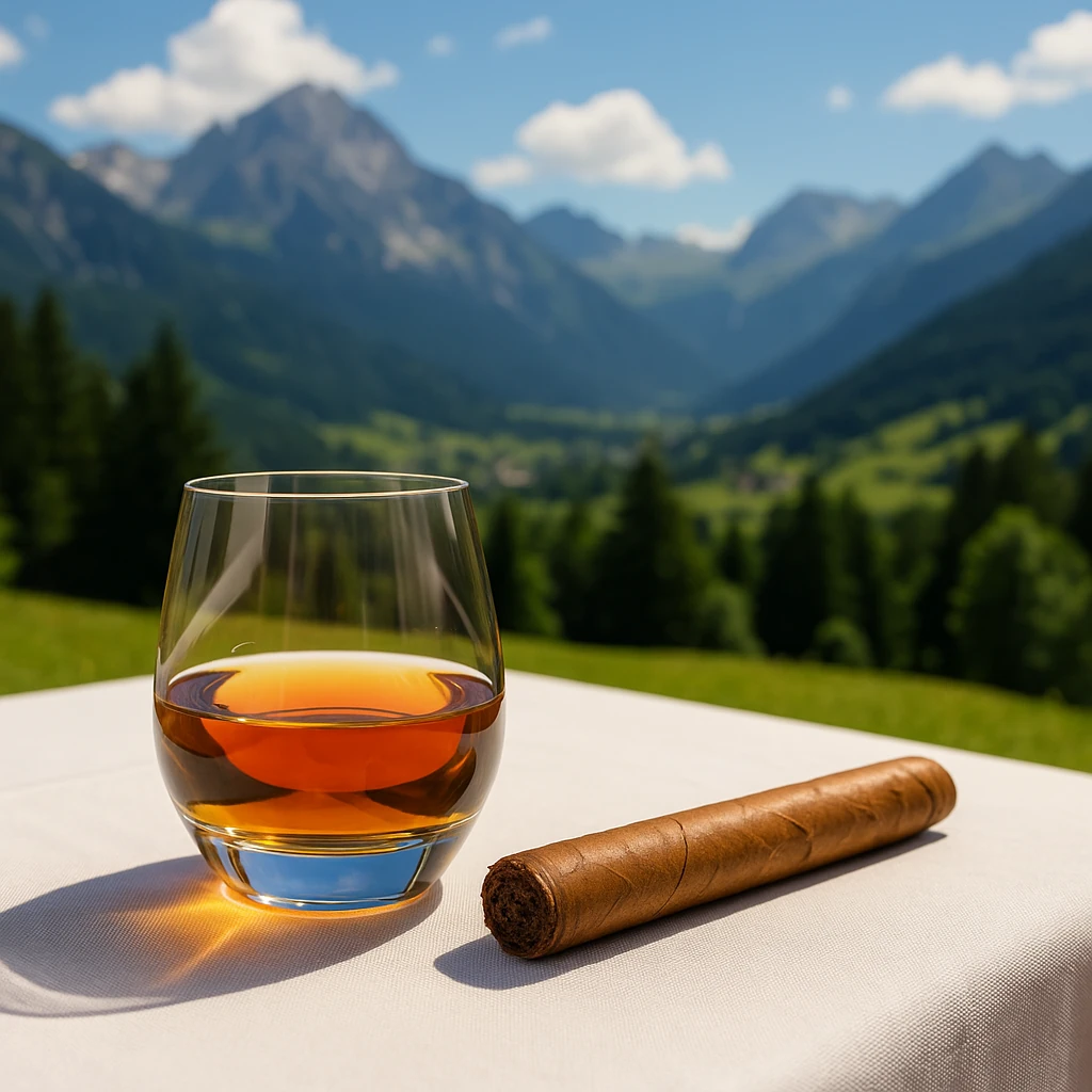 Accord rhum et cigare pour un moment de dégustation en vacances