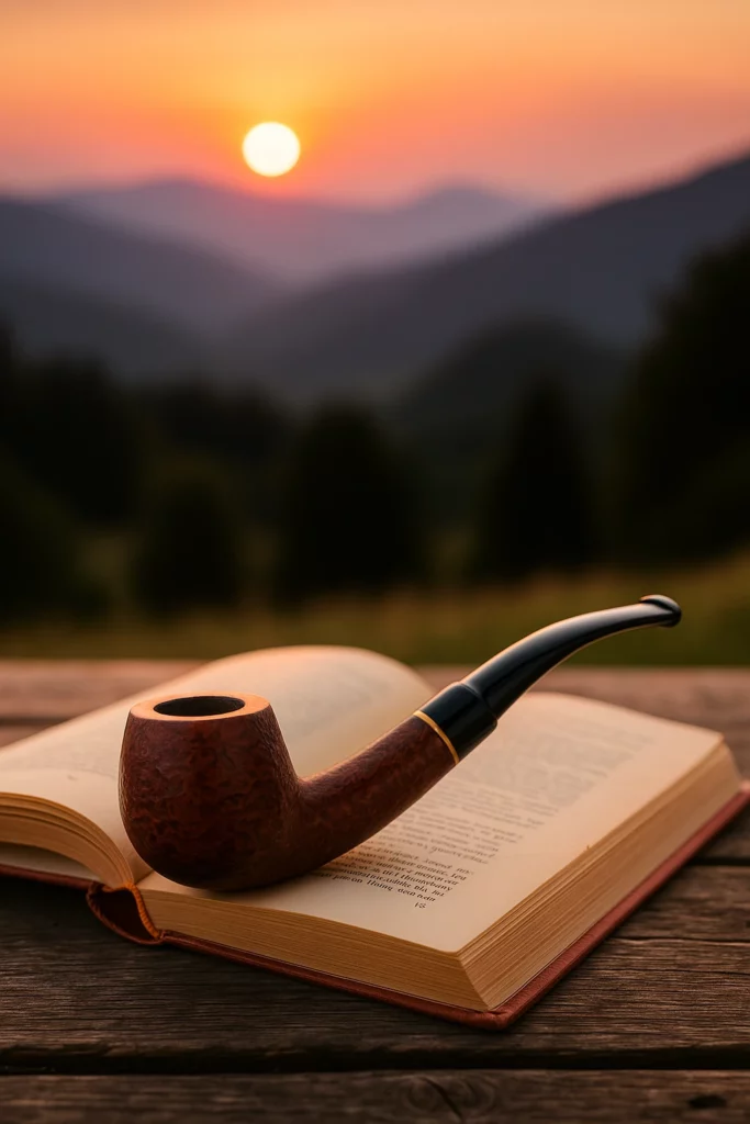 Moment de détente avec une pipe en vacances