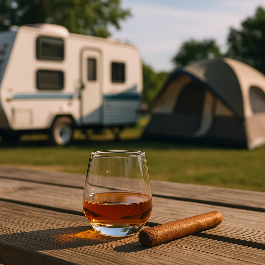 Rituel du whisky et du cigare en vacances pour amateurs exigeants
