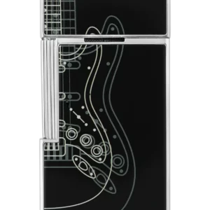 Briquet S.T. Dupont Biggy Fender finition noir et chrome – vue de dos