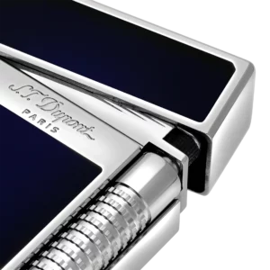 Briquet S.T. Dupont Le Grand Dupont Cling laque bleue et palladium – détail de la finition