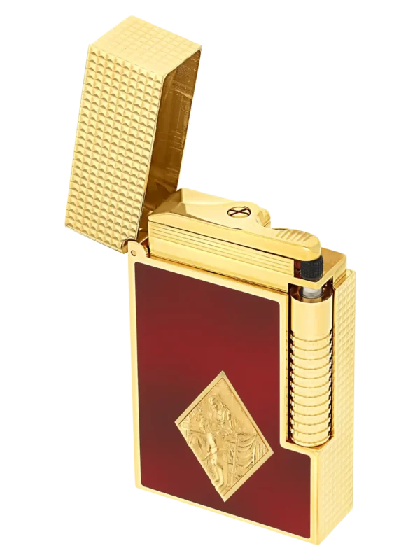 Briquet S.T. Dupont Le Grand Dupont Romeo y Julieta – Capot ouvert, flamme douce visible