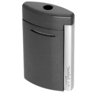 Briquet S.T. Dupont Minijet gunmetal brossé – vue trois quarts