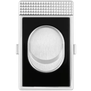 Coupe-cigare S.T. Dupont Stand Slim argenté – vue arrière, accessoire haut de gamme pour cigare.