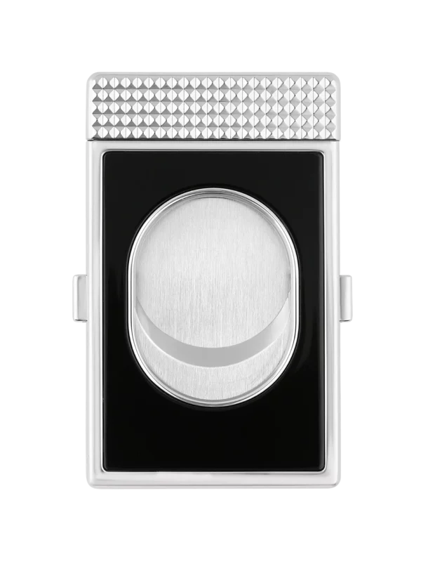Coupe-cigare S.T. Dupont Stand Slim argenté – vue arrière, accessoire haut de gamme pour cigare.
