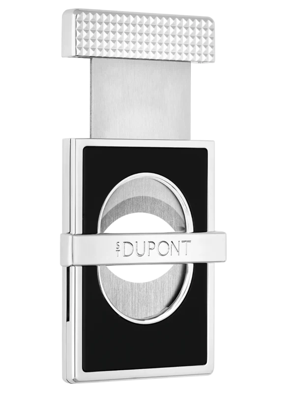 Coupe-cigare S.T. Dupont Stand Slim argenté – ouvert, accessoire de luxe raffiné.