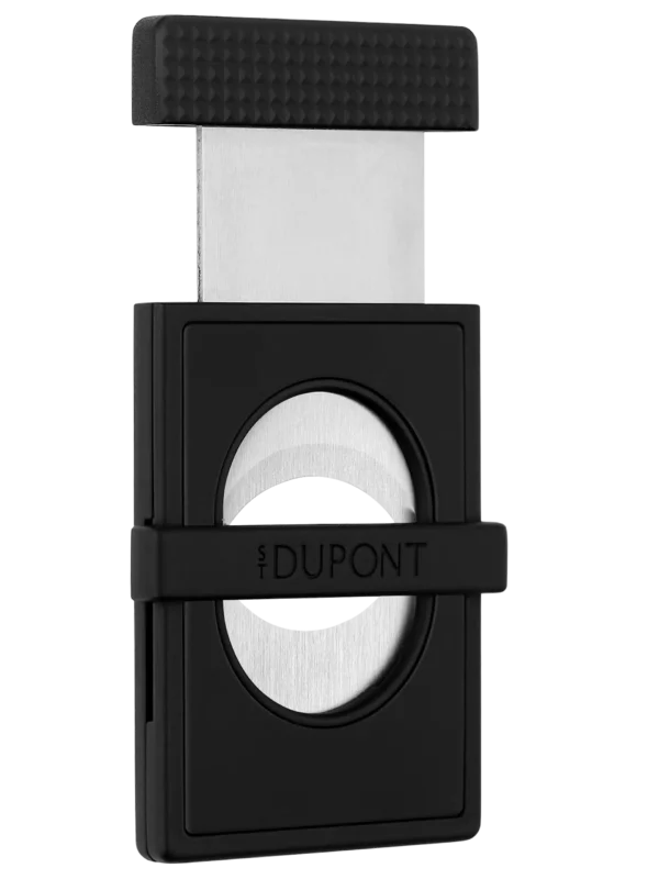 Coupe-cigare S.T. Dupont Stand Slim noir – ouvert, accessoire de luxe pour amateurs de cigares.