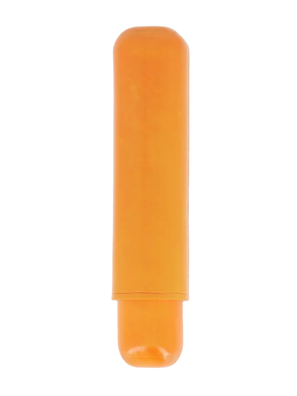 Étui à cigare Montes Amsterdam simple en cuir orange – vue arrière, accessoire raffiné et pratique.