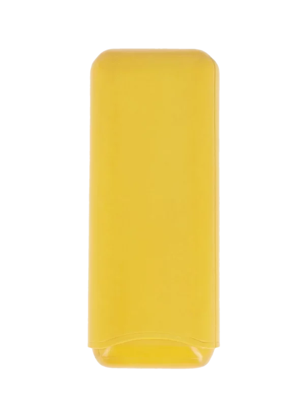 Étui à cigares Montes Bali double en cuir jaune – vue arrière, accessoire de luxe.