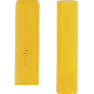 Étui à cigare Montes Bali simple en cuir jaune – ouvert, accessoire pratique et raffiné.